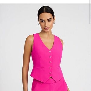 Hot pink vest Express